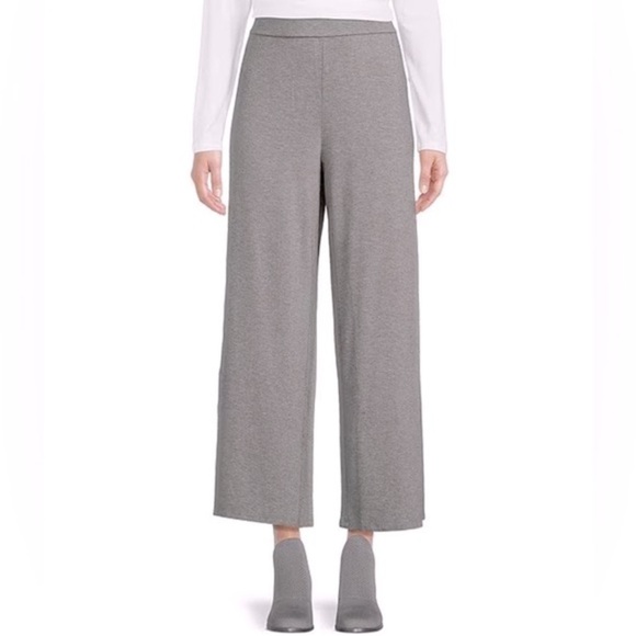 Eileen Fisher
Melange Knit Jersey Straight Leg High Side Slit Hem Pull-On Pants - Picture 6 of 7